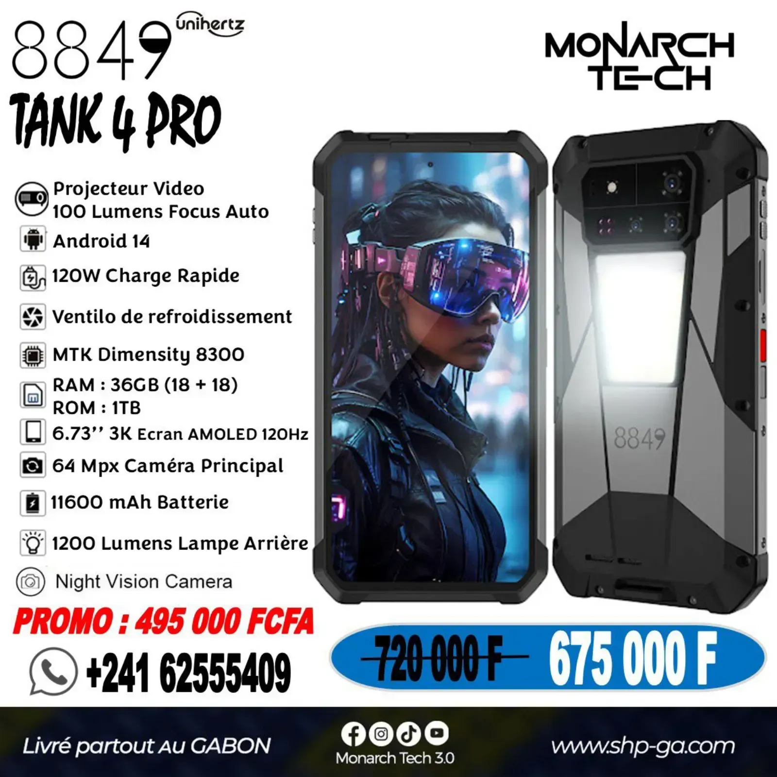 Main Photo - Marketplace | Téléphone Unihertz 8849 Tank 4 Pro, Petit paris, Libreville, Gabon | Electronics & Media 