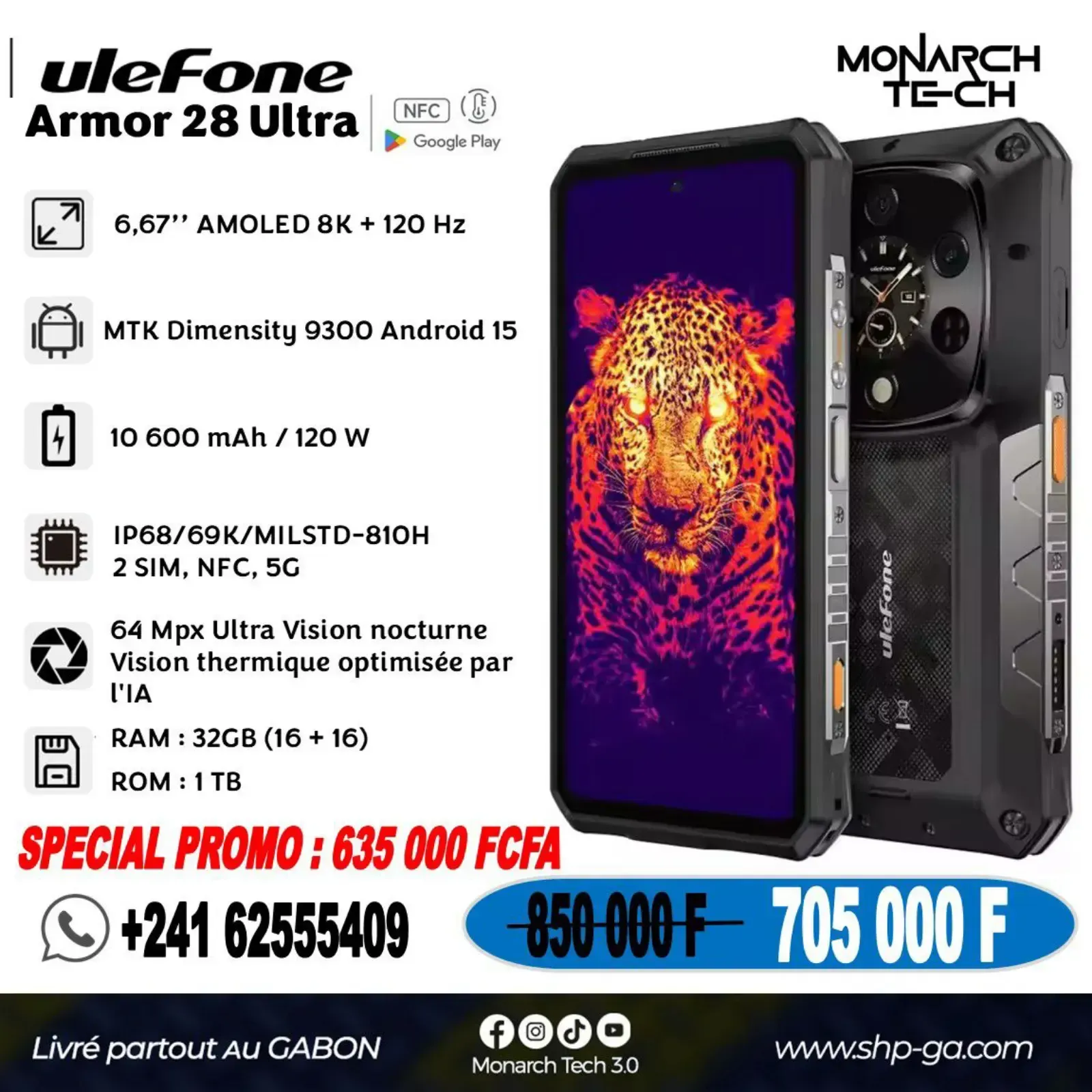Main Photo - Marketplace | Téléphone Ulefone Armor 28 Ultra, Petit paris, Libreville, Gabon | Electronics & Media 