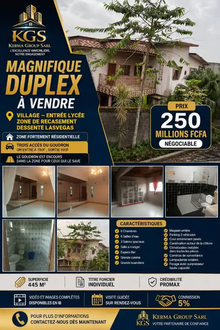 Magnifique Duplex À Vendre 🏦